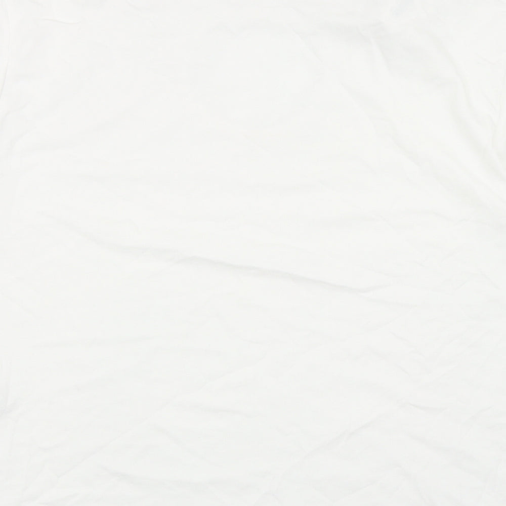 Womens UK Size M Zara White Basic T-Shirt