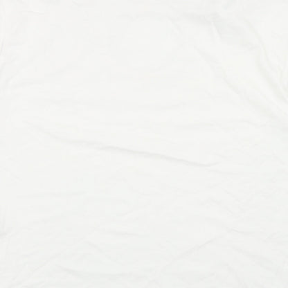 Womens UK Size M Zara White Basic T-Shirt