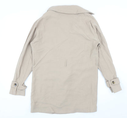 Primark Womens Beige Overcoat Coat Size 8