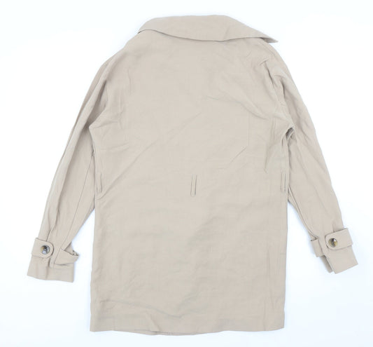 Primark Womens Beige Overcoat Coat Size 8