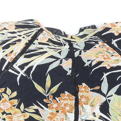 Womens UK Size 12 New Look Black Cropped Blouse