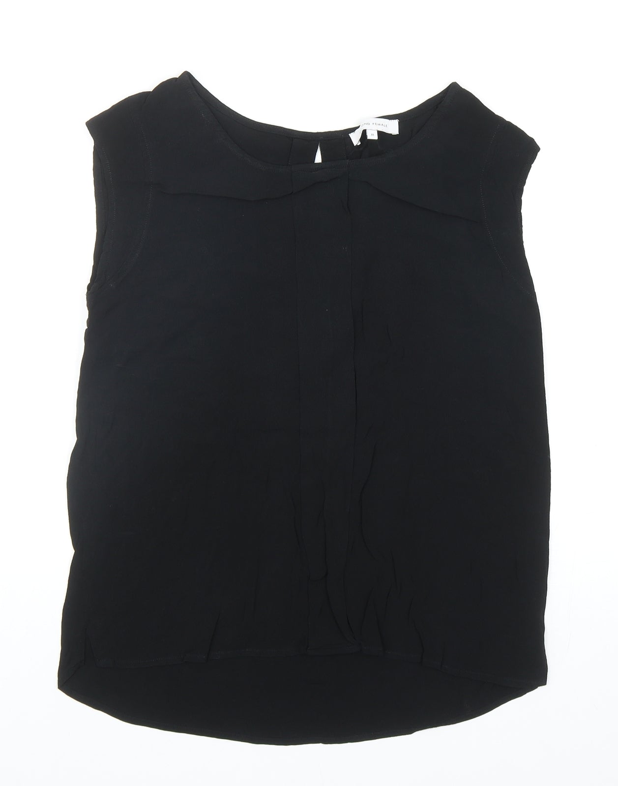 Womens UK Size M Second Female Black Basic Blouse