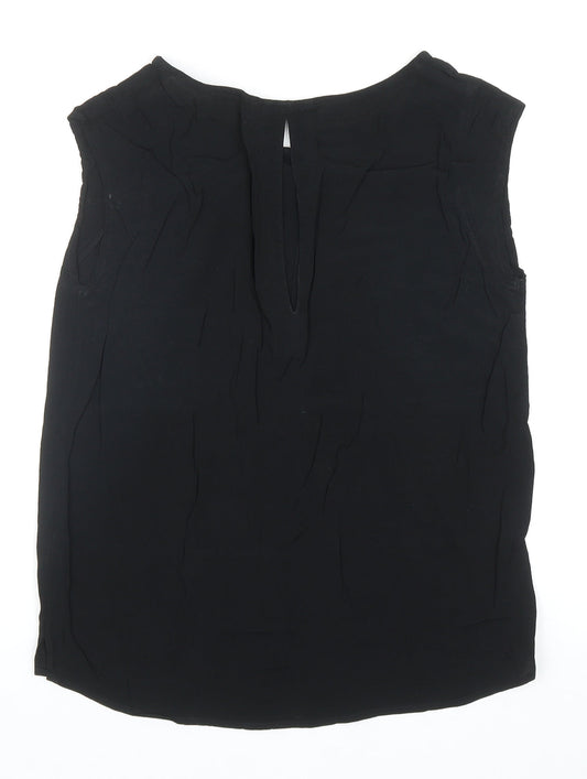 Womens UK Size M Second Female Black Basic Blouse
