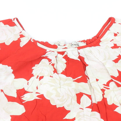 Womens UK Size 16 NEXT Red Basic Blouse