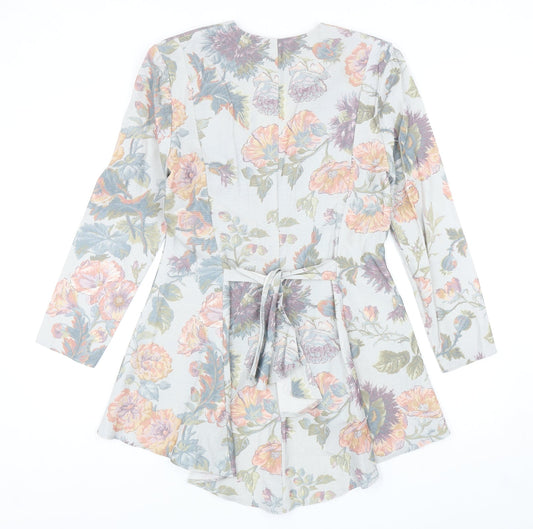 Classic Woman Womens Multicoloured Floral Jacket Blazer Size 10 Button