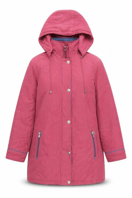 Womens UK Size 14 Eliza Gray Pink Overcoat