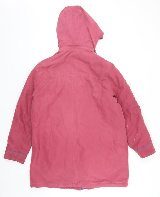 Womens UK Size 14 Eliza Gray Pink Overcoat