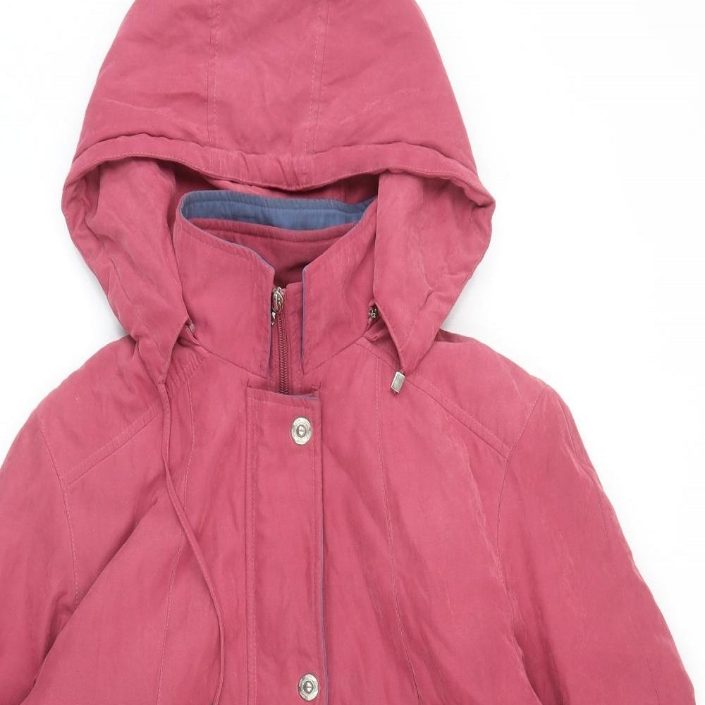 Womens UK Size 14 Eliza Gray Pink Overcoat