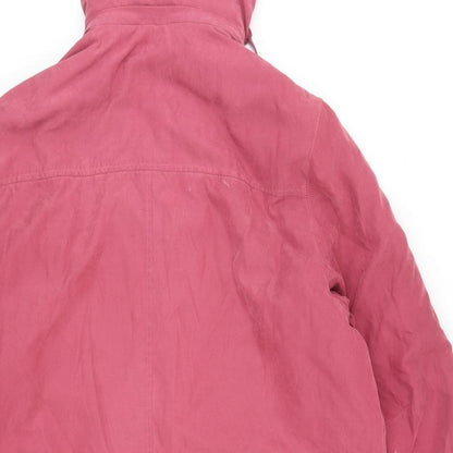 Womens UK Size 14 Eliza Gray Pink Overcoat