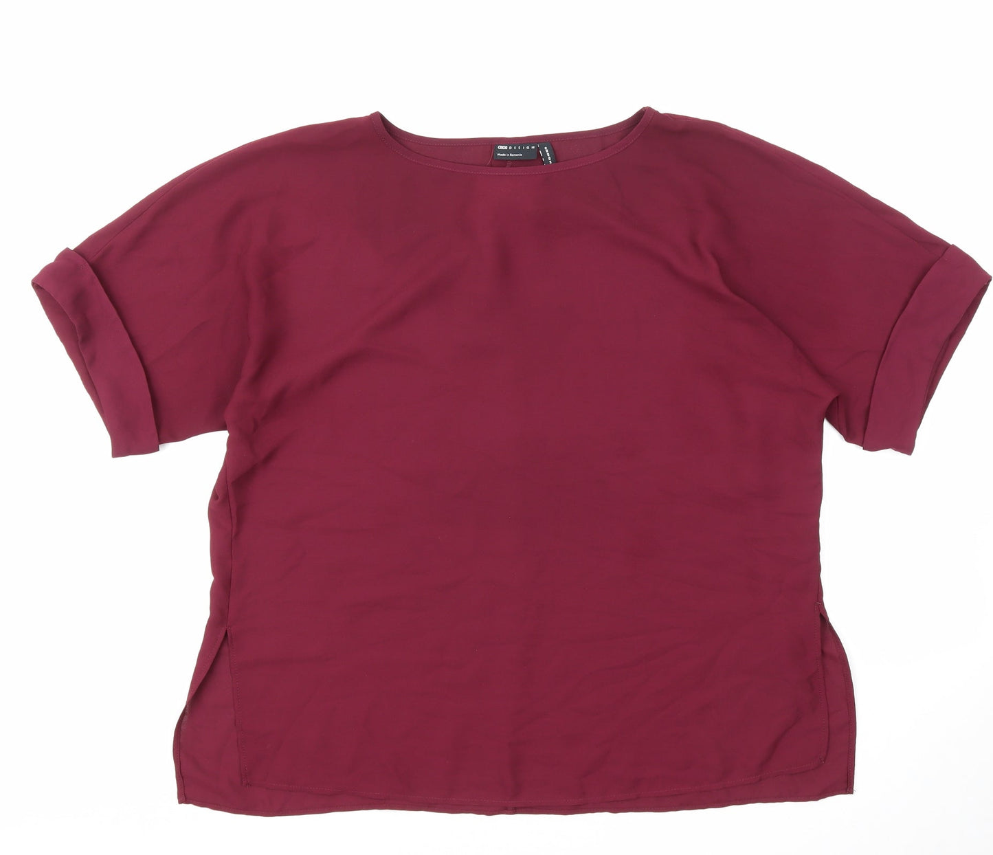 Womens UK Size 14 ASOS Purple Basic Blouse