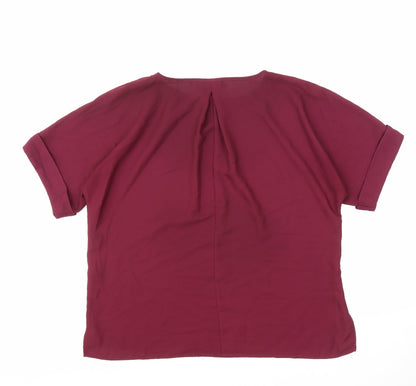 Womens UK Size 14 ASOS Purple Basic Blouse