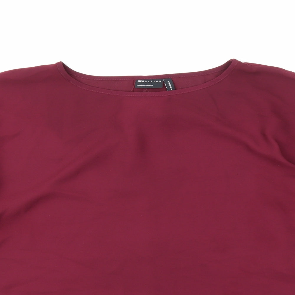 Womens UK Size 14 ASOS Purple Basic Blouse