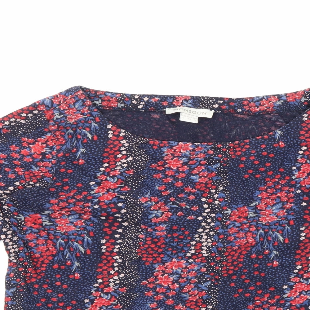 Womens UK Size 8 Monsoon Multicoloured Basic Blouse