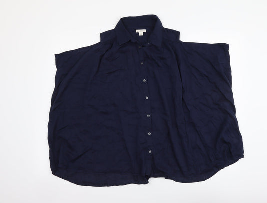 Womens UK Size S Gap Blue Basic Blouse