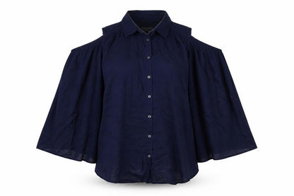 Womens UK Size S Gap Blue Basic Blouse