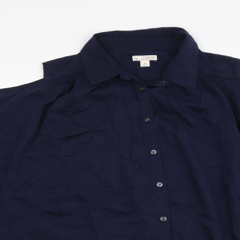 Womens UK Size S Gap Blue Basic Blouse