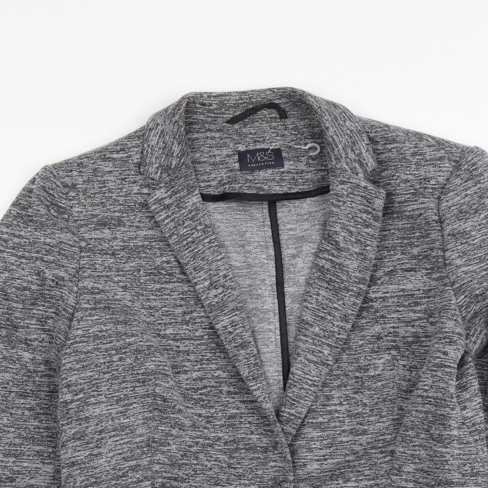 Marks and Spencer Womens Grey Polyester Jacket Suit Jacket Size 10