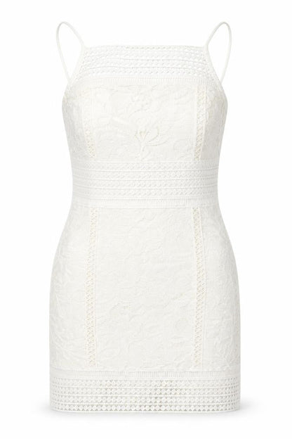 Topshop Womens Ivory Geometric Polyester Mini Size 8 Square Neck Zip