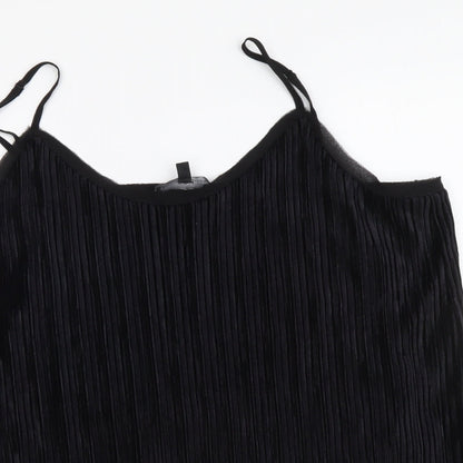 Jasmine & Juliana Womens Black Polyester Camisole Tank Size XL V-Neck