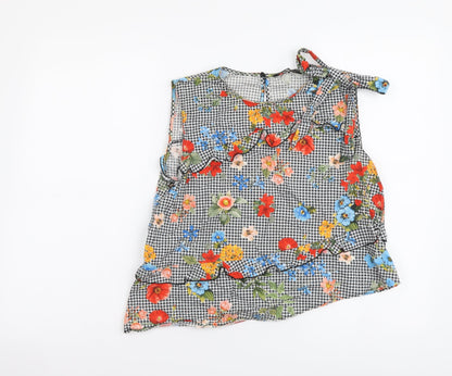 Womens UK Size M Zara Multicoloured Basic Tank