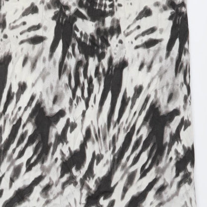 Topshop Womens Grey Animal Print Polyester T-Shirt Dress Size 6 Round Neck Pullover