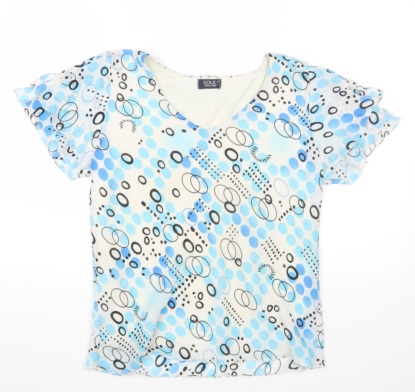 Womens UK Size 14 Soul Multicoloured Basic T-Shirt