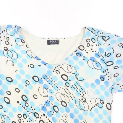 Womens UK Size 14 Soul Multicoloured Basic T-Shirt