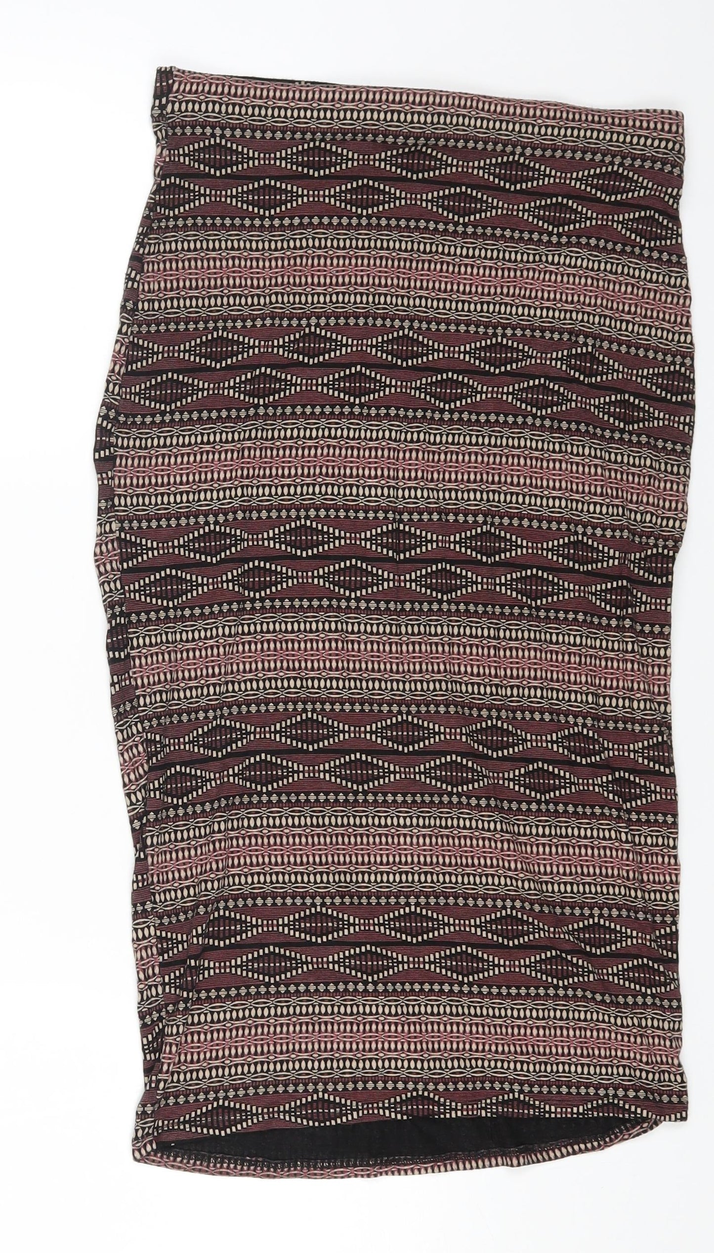 Dorothy Perkins Womens Multicoloured Geometric Viscose A-Line Skirt Size 8