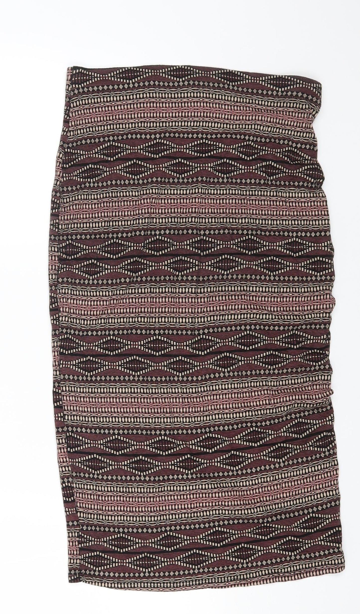 Dorothy Perkins Womens Multicoloured Geometric Viscose A-Line Skirt Size 8