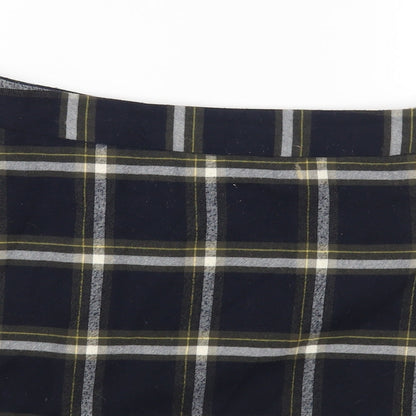 Oasis Womens Multicoloured Plaid Polyester A-Line Skirt Size 12 Zip