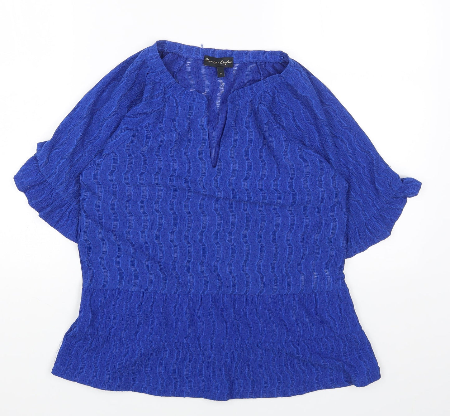 Womens UK Size 8 Phase Eight Blue Basic T-Shirt