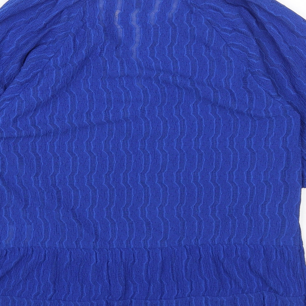 Womens UK Size 8 Phase Eight Blue Basic T-Shirt