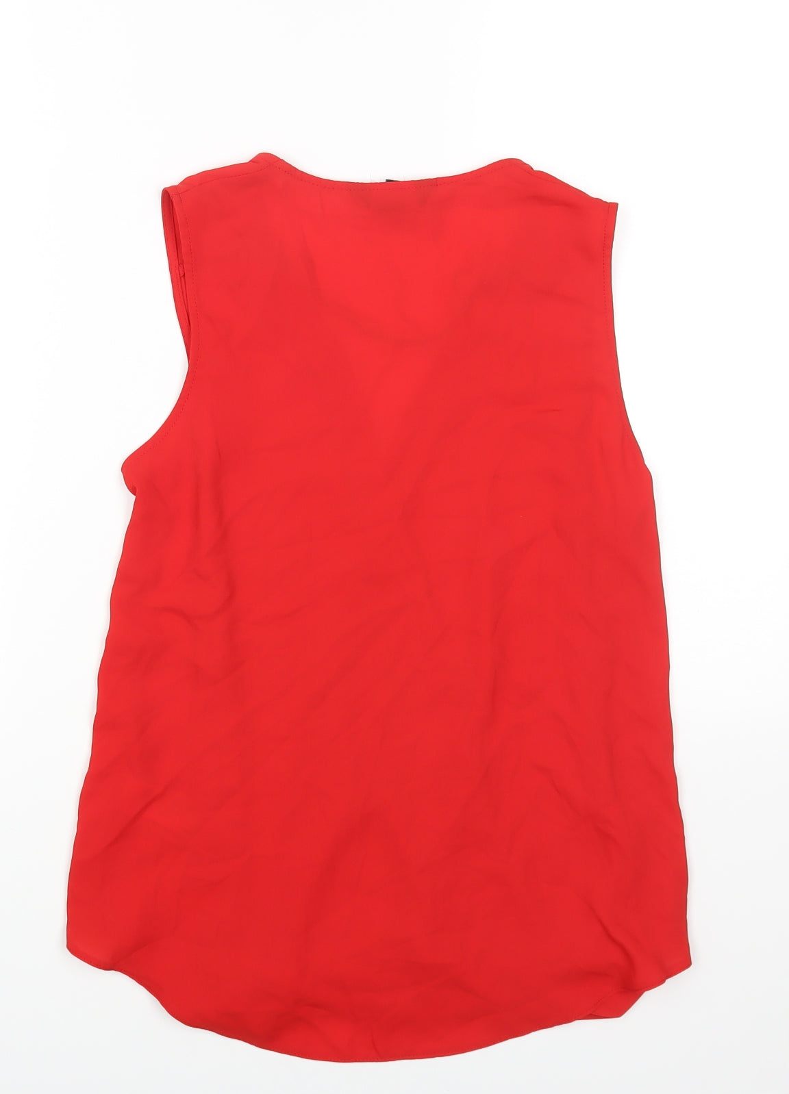 Womens UK Size 10 New Look Red Basic Blouse
