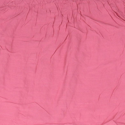 Womens UK Size 8 Marks and Spencer Pink Basic Button-Up