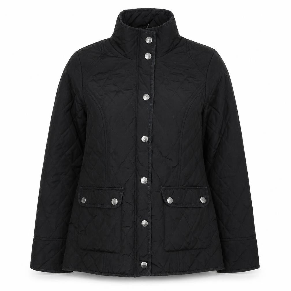 Womens UK Size 12 DASH Black Quilted Coat