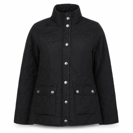 Womens UK Size 12 DASH Black Quilted Coat