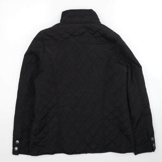 Womens UK Size 12 DASH Black Quilted Coat