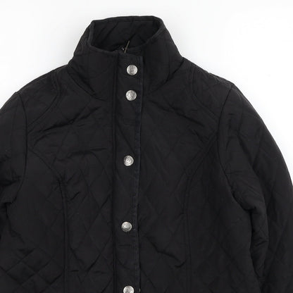 Womens UK Size 12 DASH Black Quilted Coat