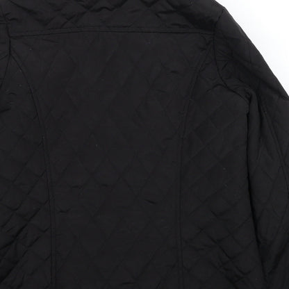 Womens UK Size 12 DASH Black Quilted Coat