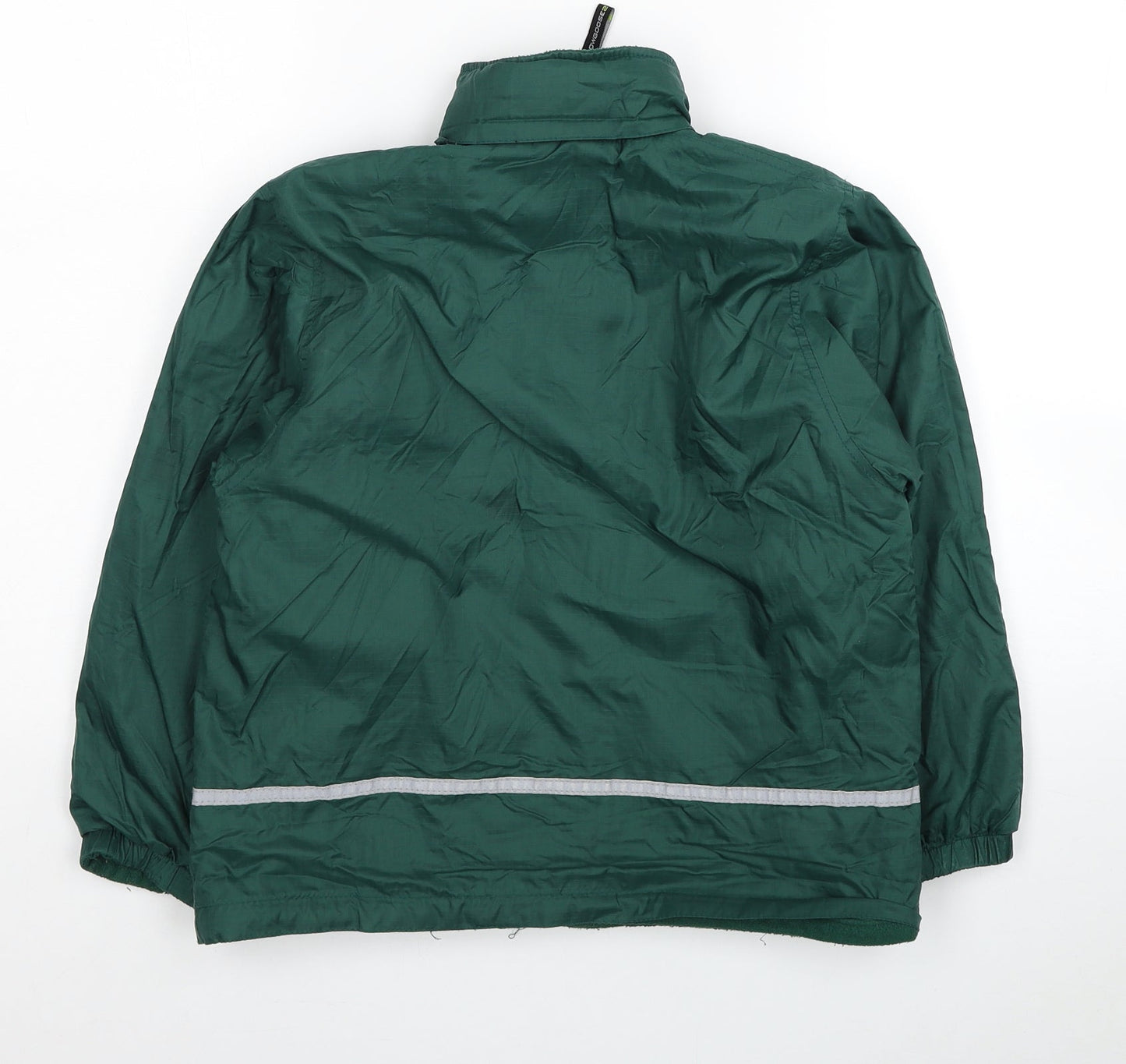 Snowgoose Boys Green Windbreaker Coat Size 7-8 Years Zip