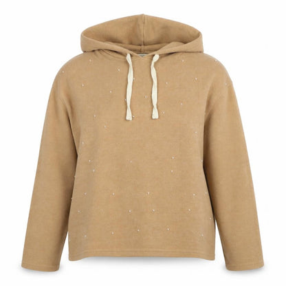 Zara Womens Brown Cotton Pullover Hoodie Size M Pullover