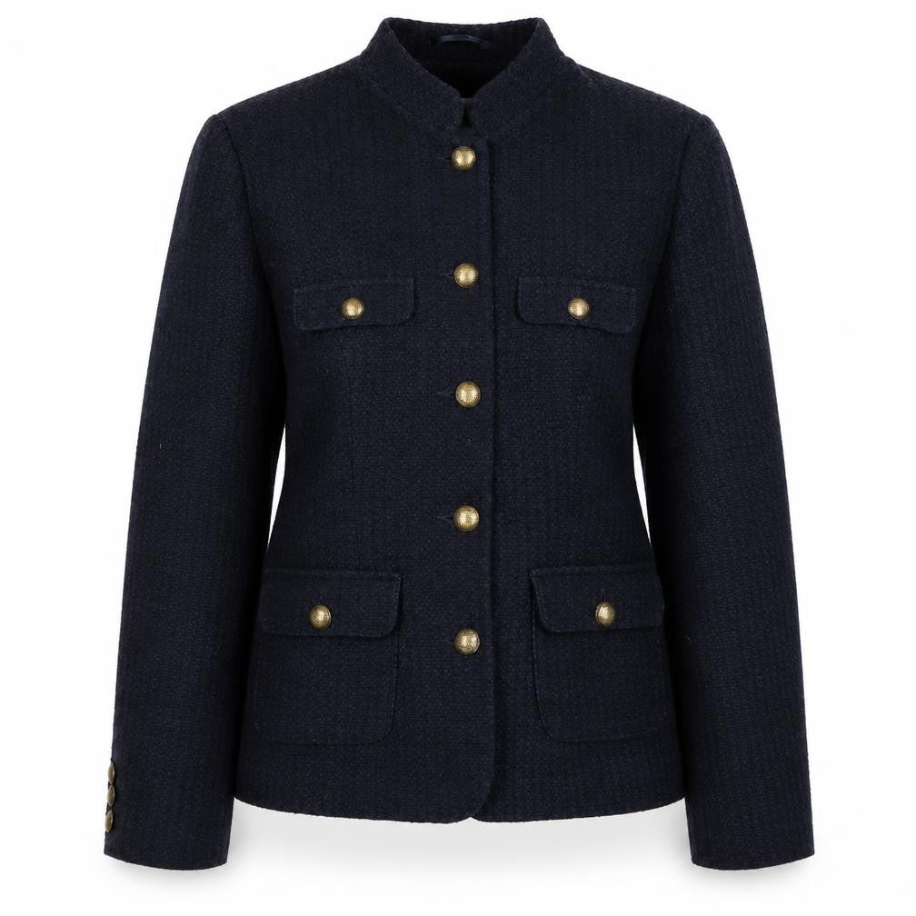 Womens UK Size 10 Per Una Blue Pea Coat