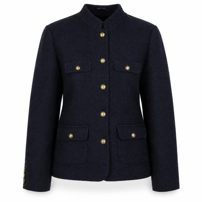 Womens UK Size 10 Per Una Blue Pea Coat