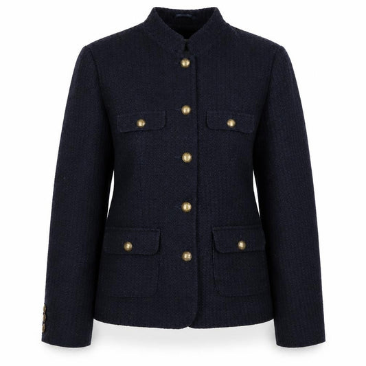 Womens UK Size 10 Per Una Blue Pea Coat