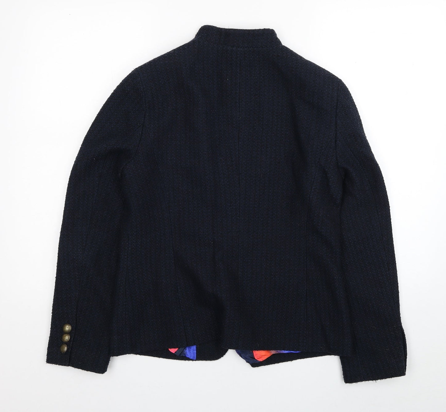 Womens UK Size 10 Per Una Blue Pea Coat
