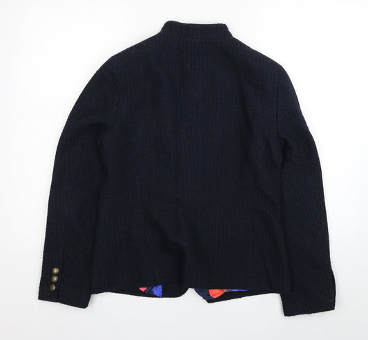 Womens UK Size 10 Per Una Blue Pea Coat