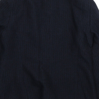 Womens UK Size 10 Per Una Blue Pea Coat