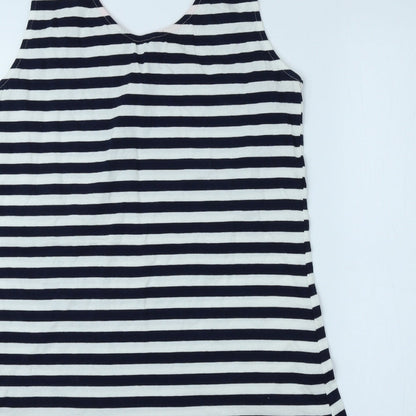 Dorothy Perkins Girls Multicoloured Striped 100% Cotton Jersey Tank Size 14 Years Scoop Neck Pullover