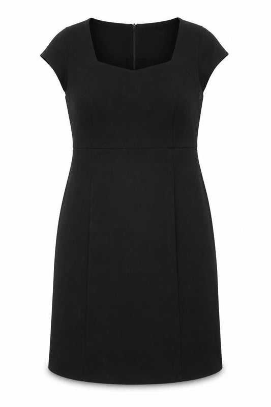 JoJo Maman Bébé Womens Black Viscose A-Line Size 14 Square Neck Zip
