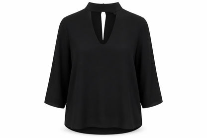 Womens UK Size 10 Atmosphere Black Basic Blouse